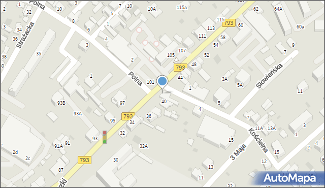 Myszków, Kościuszki Tadeusza, gen., 42, mapa Myszków