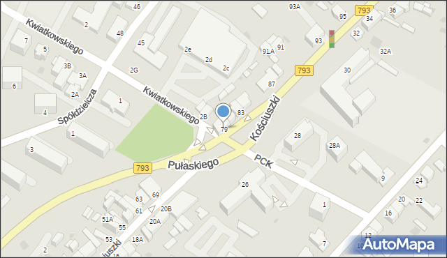 Myszków, Kościuszki Tadeusza, gen., 79, mapa Myszków