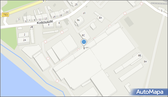 Myszków, Kościuszki Tadeusza, gen., 8, mapa Myszków