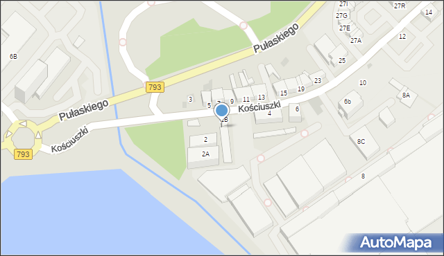 Myszków, Kościuszki Tadeusza, gen., 9a, mapa Myszków
