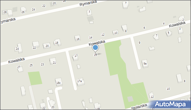 Myszków, Kowalska, 15, mapa Myszków