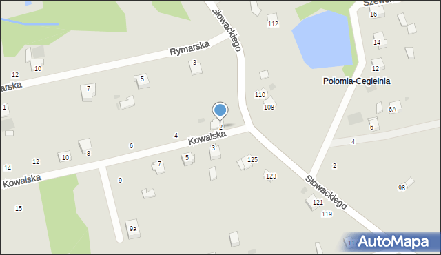 Myszków, Kowalska, 2, mapa Myszków