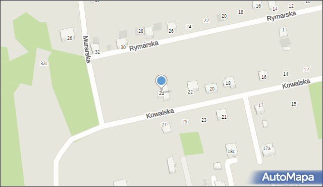 Myszków, Kowalska, 24, mapa Myszków