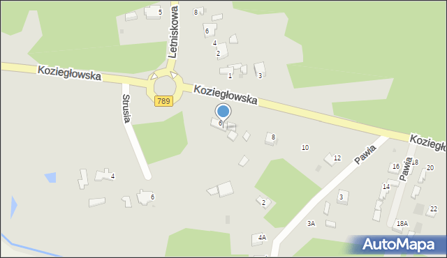 Myszków, Koziegłowska, 6A, mapa Myszków