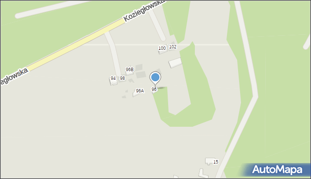 Myszków, Koziegłowska, 96, mapa Myszków