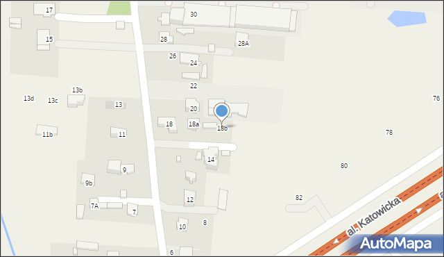 Nadarzyn, Komorowska, 18b, mapa Nadarzyn