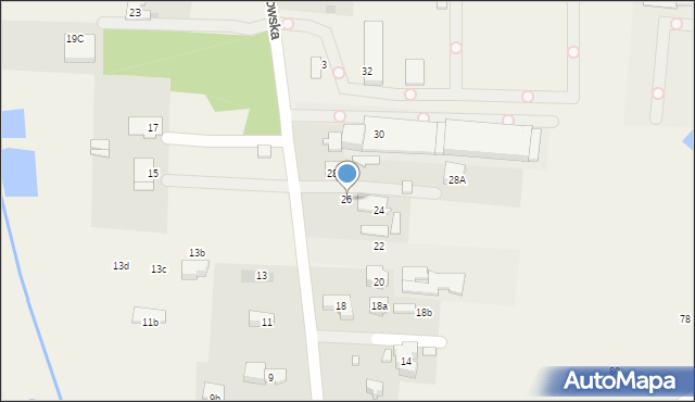 Nadarzyn, Komorowska, 26, mapa Nadarzyn