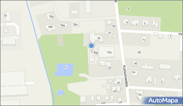 Nadarzyn, Komorowska, 53c, mapa Nadarzyn