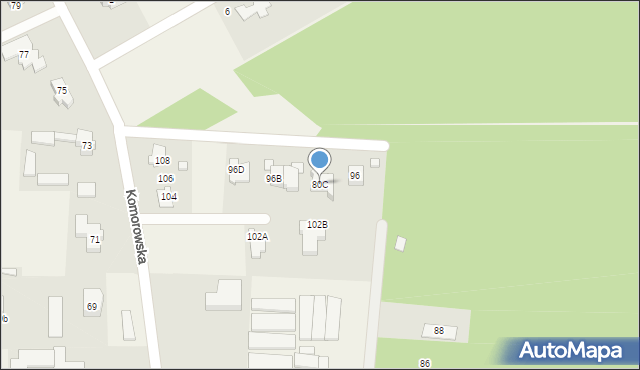 Nadarzyn, Komorowska, 80C, mapa Nadarzyn