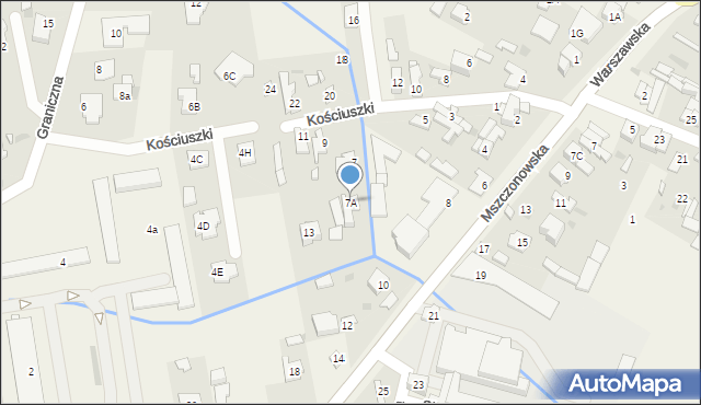 Nadarzyn, Kościuszki Tadeusza, gen., 7A, mapa Nadarzyn