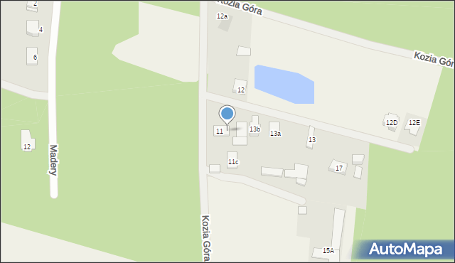 Nadma, Kozia Góra, 11a, mapa Nadma