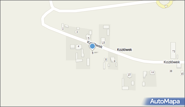 Nadma, Kozłówek, 6, mapa Nadma