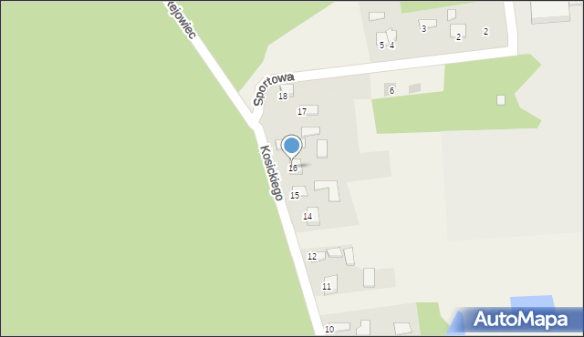 Nagłowice, Kosickiego Józefa, 16, mapa Nagłowice