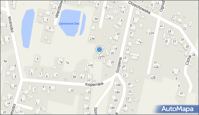 Nakło Śląskie, Kopernika Mikołaja, 13, mapa Nakło Śląskie