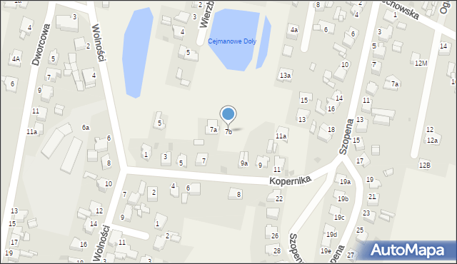 Nakło Śląskie, Kopernika Mikołaja, 7b, mapa Nakło Śląskie