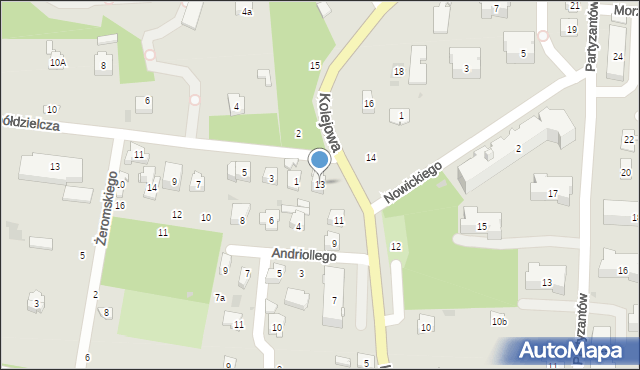 Nałęczów, Kolejowa, 13, mapa Nałęczów