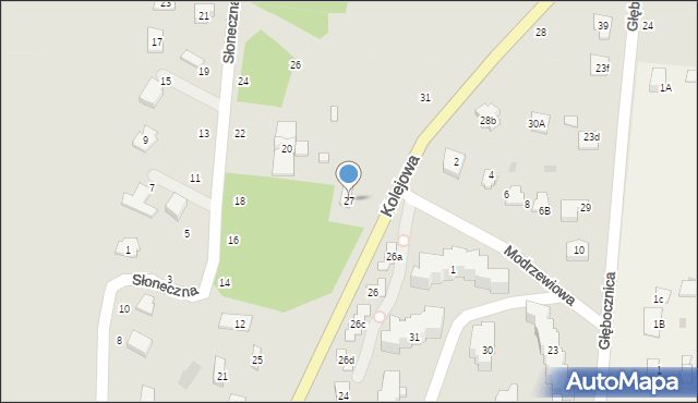 Nałęczów, Kolejowa, 27, mapa Nałęczów