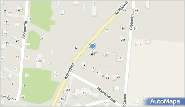 Nałęczów, Kolejowa, 28b, mapa Nałęczów