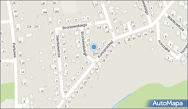 Namysłów, Konopnickiej Marii, 13, mapa Namysłów