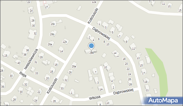 Namysłów, Kościuszki Tadeusza, gen., 29b, mapa Namysłów