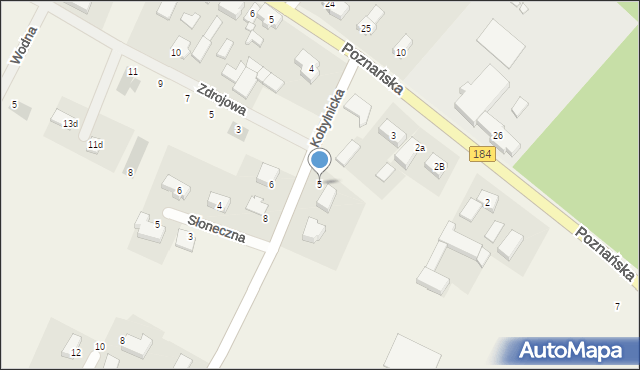 Napachanie, Kobylnicka, 5, mapa Napachanie