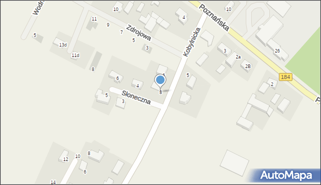 Napachanie, Kobylnicka, 8, mapa Napachanie