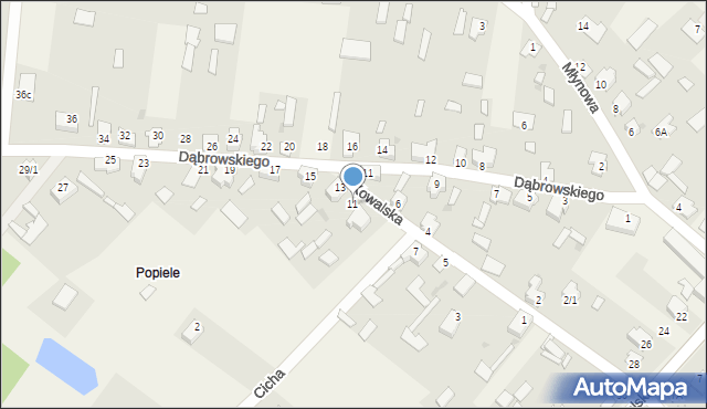 Narew, Kowalska, 11, mapa Narew