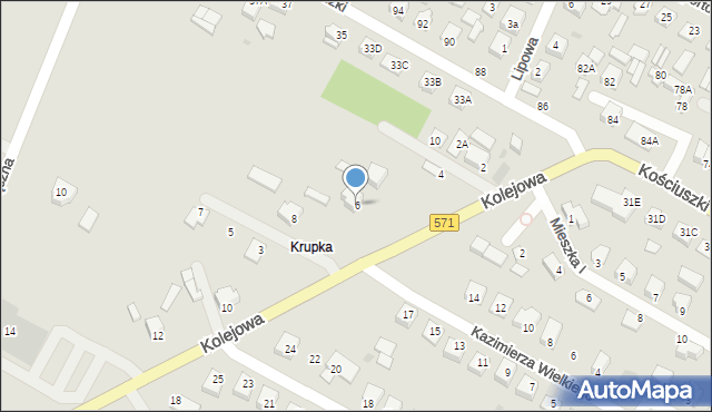 Nasielsk, Kolejowa, 6, mapa Nasielsk