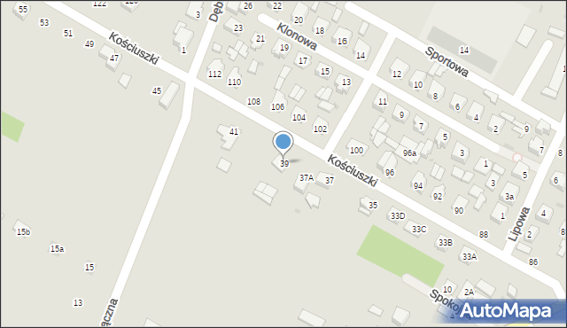 Nasielsk, Kościuszki Tadeusza, gen., 39, mapa Nasielsk