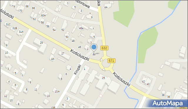 Nasielsk, Kościuszki Tadeusza, gen., 44, mapa Nasielsk