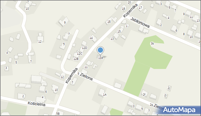 Nędza, Kopernika Mikołaja, 11b, mapa Nędza