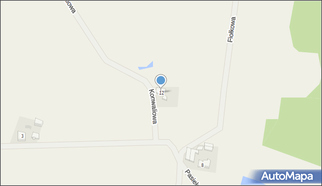 Nekielka, Konwaliowa, 12, mapa Nekielka