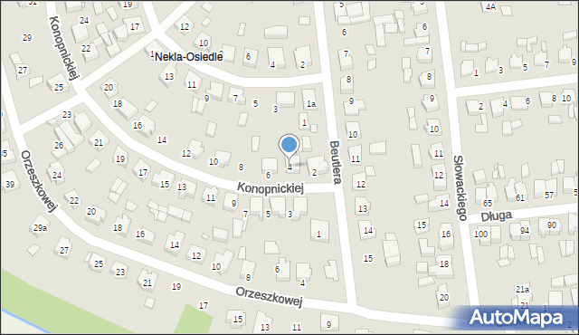 Nekla, Konopnickiej Marii, 4, mapa Nekla