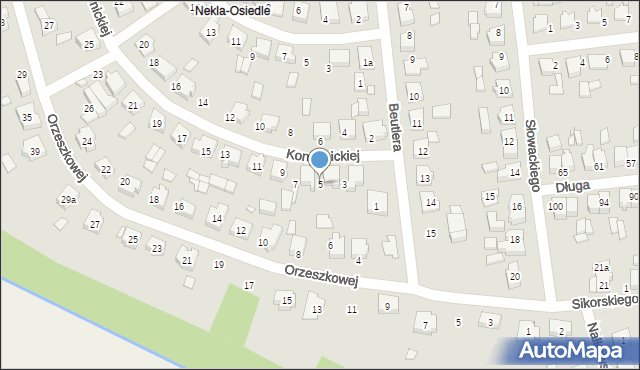 Nekla, Konopnickiej Marii, 5, mapa Nekla