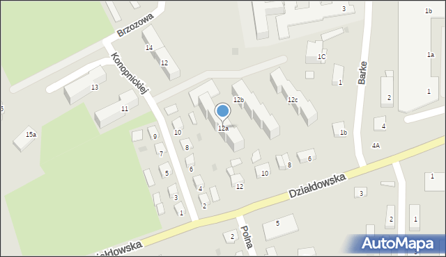 Nidzica, Konopnickiej Marii, 12a, mapa Nidzica