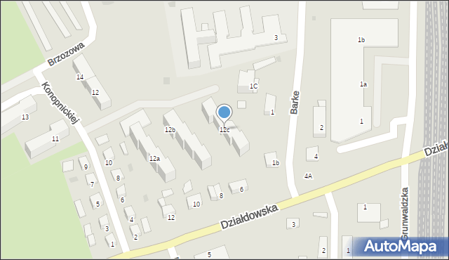 Nidzica, Konopnickiej Marii, 12c, mapa Nidzica