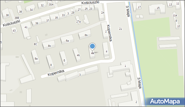 Nidzica, Kopernika Mikołaja, 4a, mapa Nidzica