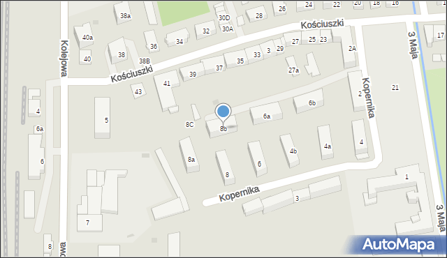 Nidzica, Kopernika Mikołaja, 8b, mapa Nidzica