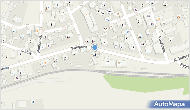 Niechorze, Kolejowa, 18, mapa Niechorze