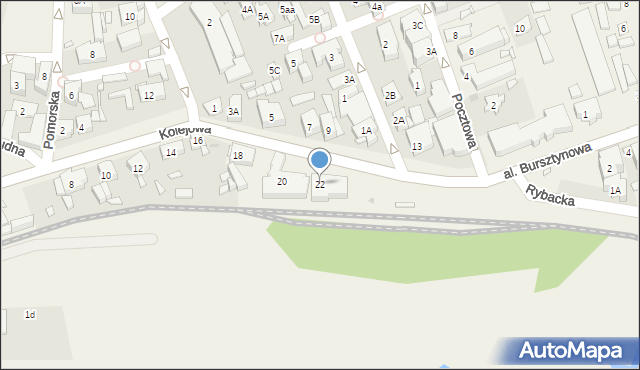 Niechorze, Kolejowa, 22, mapa Niechorze