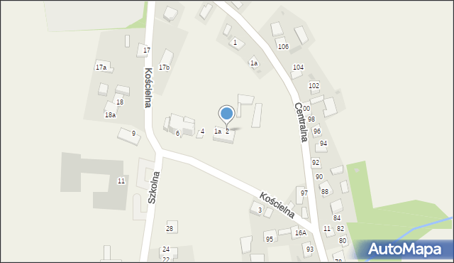 Niedźwiedź, Kościelna, 2, mapa Niedźwiedź