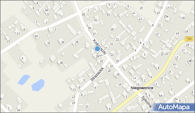 Niegowonice, Kościuszki Tadeusza, gen., 24, mapa Niegowonice