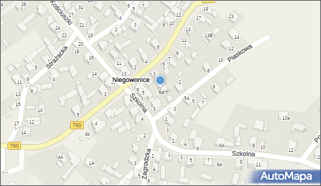 Niegowonice, Kościuszki Tadeusza, gen., 5A, mapa Niegowonice