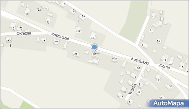 Niegowonice, Kościuszki Tadeusza, gen., 66, mapa Niegowonice