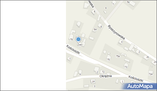 Niegowonice, Kościuszki Tadeusza, gen., 77A, mapa Niegowonice