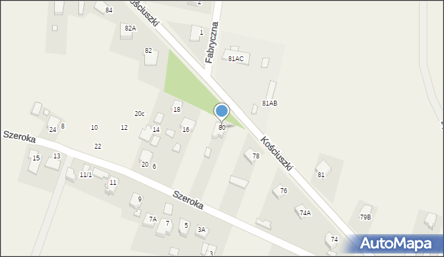 Niegowonice, Kościuszki Tadeusza, gen., 80, mapa Niegowonice