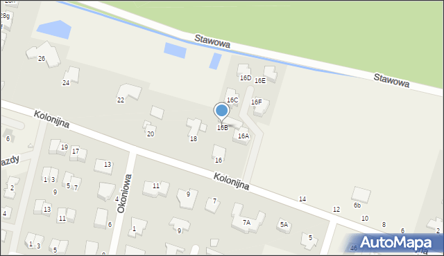 Niemcz, Kolonijna, 16B, mapa Niemcz