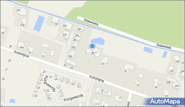 Niemcz, Kolonijna, 26, mapa Niemcz