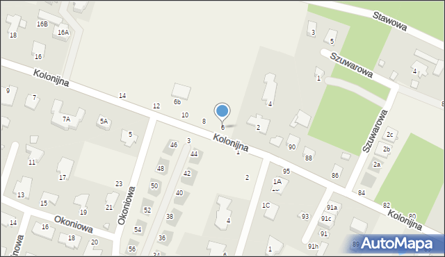 Niemcz, Kolonijna, 6, mapa Niemcz