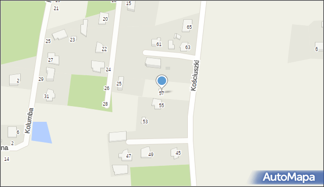 Niemcz, Kościuszki Tadeusza, gen., 57, mapa Niemcz